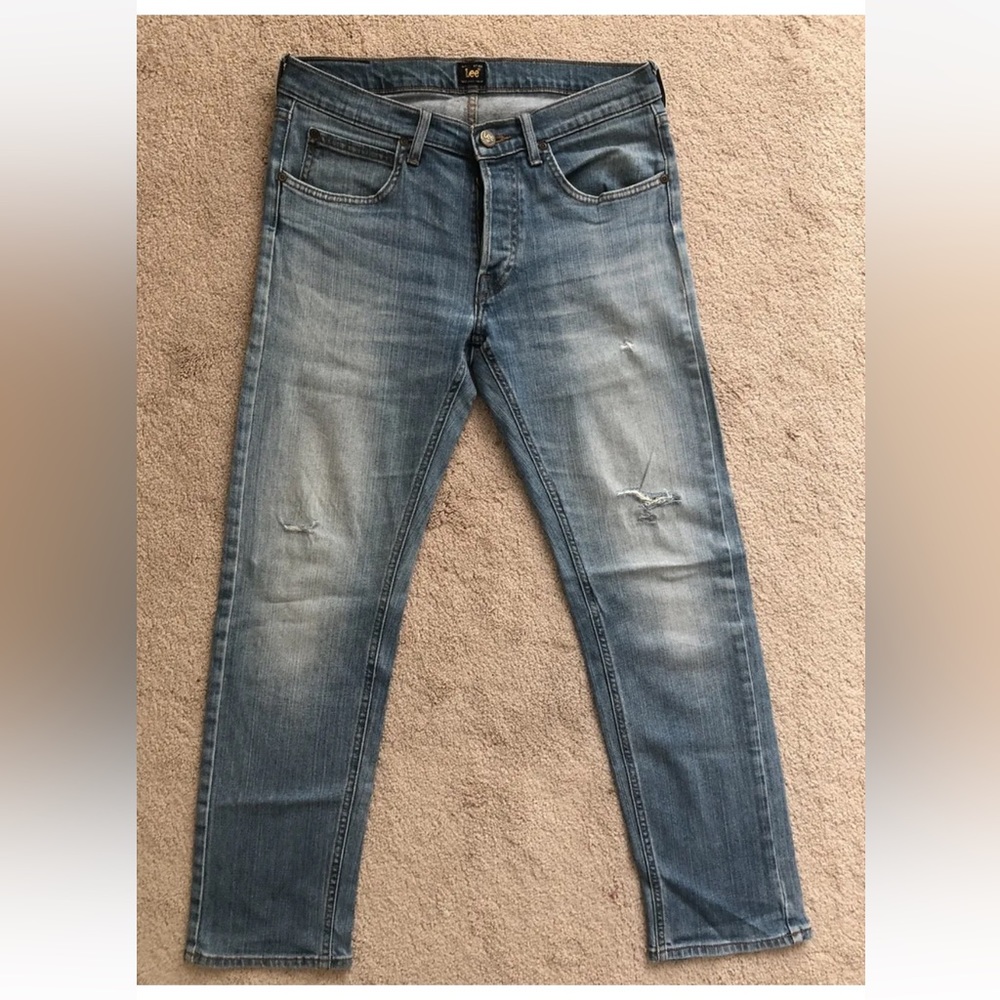 Lee Light Blue Distressed Men’s Jeans
